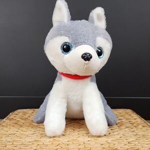 Bmi Merchandise Plush Husky Stuffed Animal Puppy Dog Gray White 2018 10" Pup